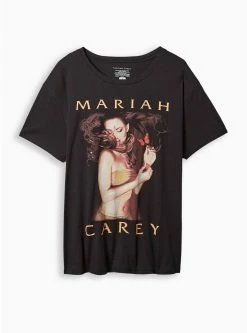 Null Mariah Carey Relaxed Fit Cotton Crew Tee