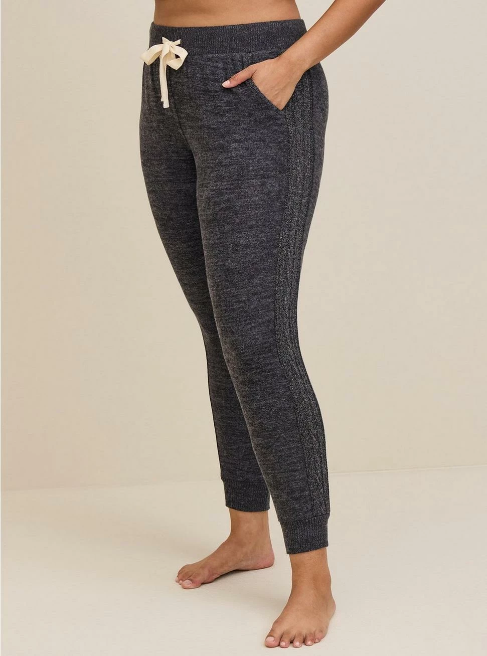 TORRID Super Soft Plush Full Length Cable Lounge Jogger 4 TORRID Super Soft Plush Full Length Cable Lounge Jogger - Image 2