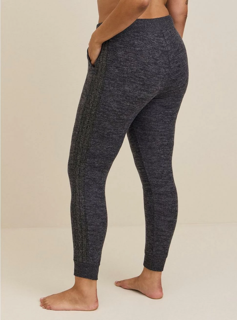 TORRID Super Soft Plush Full Length Cable Lounge Jogger 5 TORRID Super Soft Plush Full Length Cable Lounge Jogger - Image 3