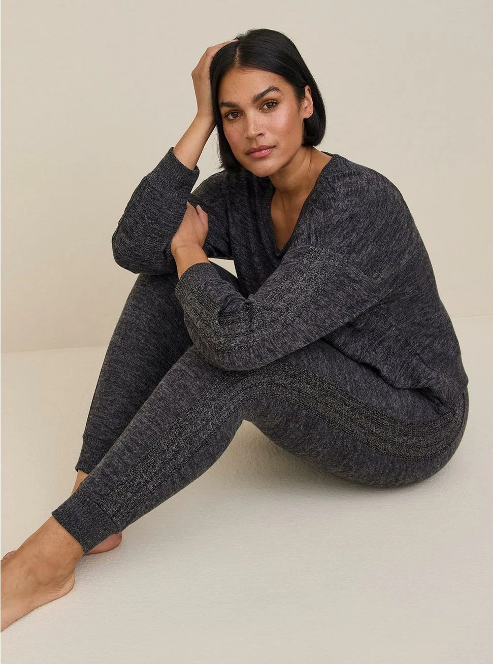 TORRID Super Soft Plush Full Length Cable Lounge Jogger 3 TORRID Super Soft Plush Full Length Cable Lounge Jogger