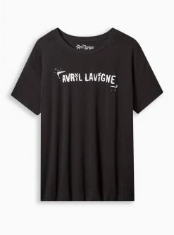 Null Avril Lavigne Relaxed Fit Cotton Crew Tee