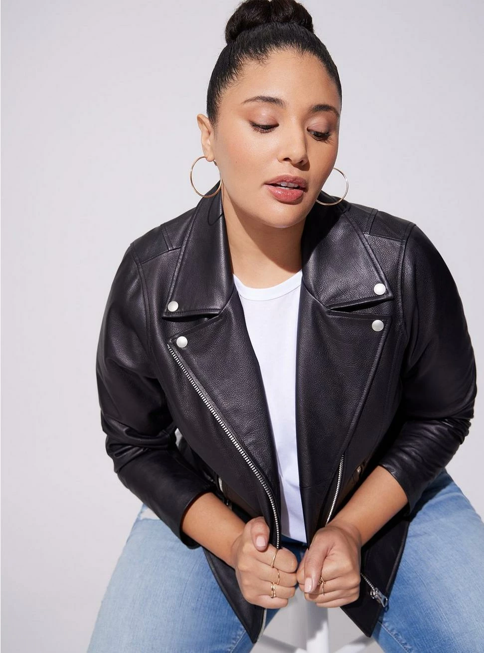 TORRID Real Leather Asymmetrical Moto 3 TORRID Real Leather Asymmetrical Moto