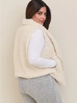 TORRID Sherpa Drape Vest -Cheap Torrid Shop 19549335 07897 av2
