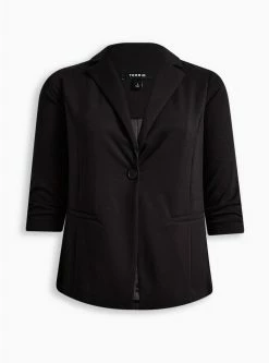 TORRID Studio Cupro Single Button Blazer -Cheap Torrid Shop 19549362 00684 flat