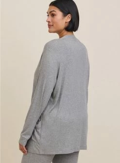 TORRID Super Soft Rib Snap Front Lounge Cardigan -Cheap Torrid Shop 19549978 00147 av2