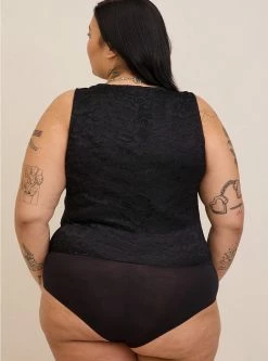 TORRID Lace Corset Seamed Lace-Up Bodysuit -Cheap Torrid Shop 19553811 00684 av2