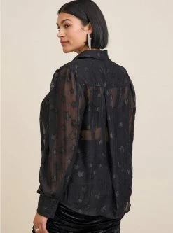 TORRID Madison Lurex Stars Button Up Long Sleeve Shirt 9 TORRID Madison Lurex Stars Button Up Long Sleeve Shirt -Cheap Torrid Shop 19554087 00684 av2
