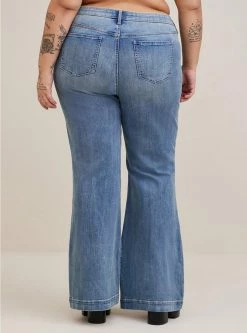TORRID Sky High Flare Vintage Stretch High-Rise Jean (Tall) -Cheap Torrid Shop 19567849 02144 av2
