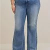 TORRID Sky High Flare Vintage Stretch High-Rise Jean (Short) -Cheap Torrid Shop 19567861 02144 hi