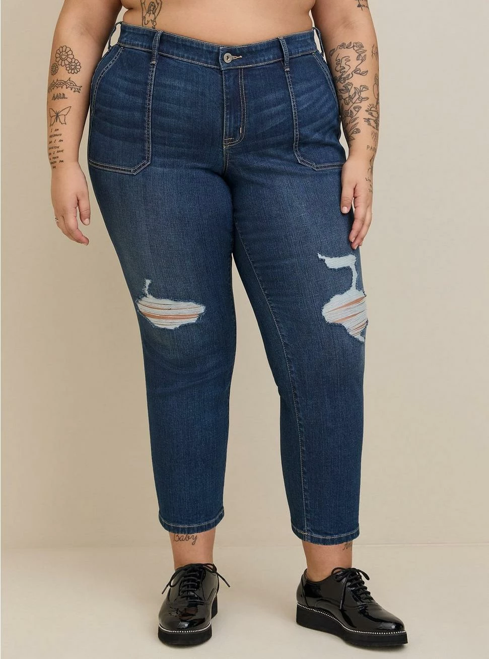 TORRID Perfect Boyfriend Ankle Vintage Stretch Mid-Rise Jean (Short) 5 TORRID Perfect Boyfriend Ankle Vintage Stretch Mid-Rise Jean (Short) - Image 3