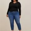 TORRID Perfect Skinny Ankle Vintage Stretch Mid-Rise Jean (Short)