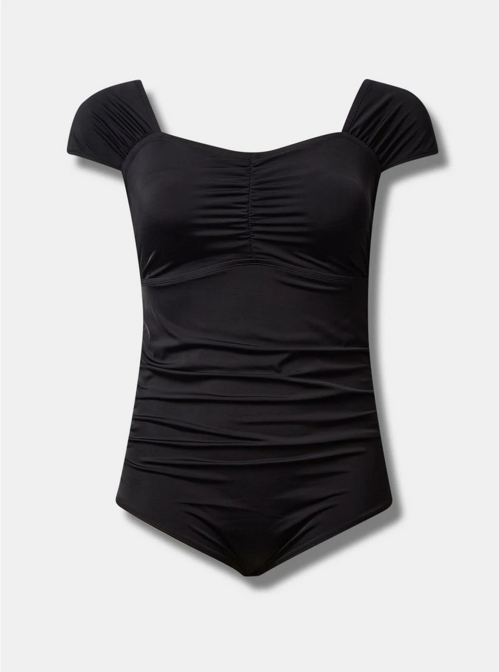 TORRID Wireless Ruched Cap Sleeve One Piece Swimsuit 7 TORRID Wireless Ruched Cap Sleeve One Piece Swimsuit - Image 5