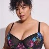 TORRID Balconette Unlined Photo Floral Lace Straight Back Bra