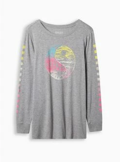 Null Yin Yang Classic Fit Super Soft Slub Crew Neck Long Sleeve Tee