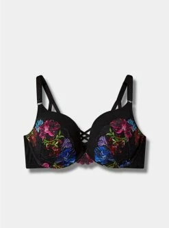 TORRID XO Plunge Push Up Photo Floral Lace 360° Back Smoothing™ Bra 9 TORRID XO Plunge Push Up Photo Floral Lace 360° Back Smoothing™ Bra -Cheap Torrid Shop 19652504 10219 flat