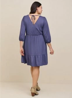 TORRID At The Knee Slub Rib Voluminous Dress -Cheap Torrid Shop 19654773 10186 av2