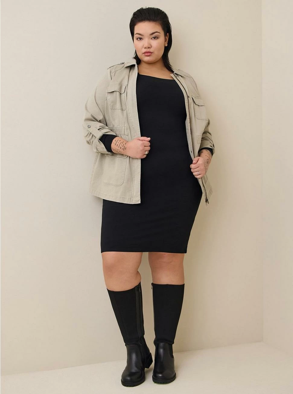 TORRID Mini Foxy Square Neck Bodycon Dress 4 TORRID Mini Foxy Square Neck Bodycon Dress - Image 2