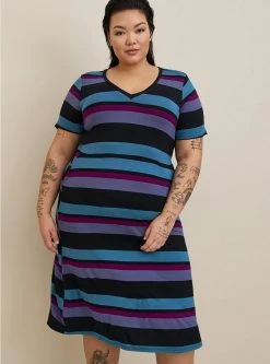 TORRID Midi Super Soft Slit Dress -Cheap Torrid Shop 19654800 09629 av2