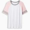 TORRID Classic Fit Super Soft Slub Crew Neck Varsity Raglan Tee -Cheap Torrid Shop 19659547 00013 hi