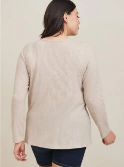 TORRID Waffle Crochet Yoke Top -Cheap Torrid Shop 19661968 06405 av2