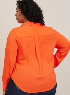 TORRID Lizzie Georgette Button-Up Long Sleeve Shirt 8 TORRID Lizzie Georgette Button-Up Long Sleeve Shirt -Cheap Torrid Shop 19665486 01185 av2