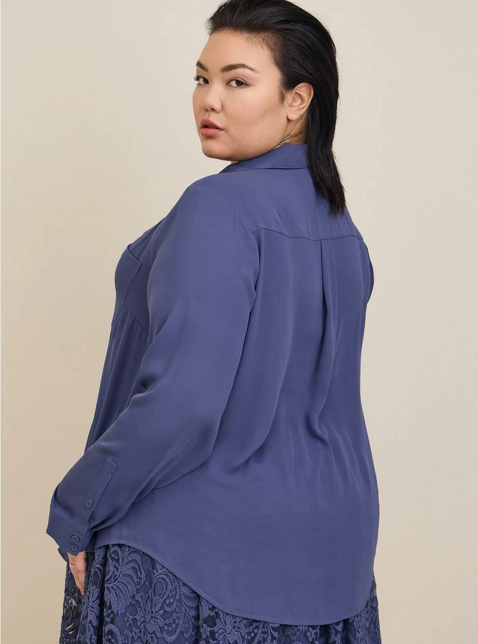 TORRID Lizzie Georgette Button-Up Long Sleeve Shirt 5 TORRID Lizzie Georgette Button-Up Long Sleeve Shirt - Image 3