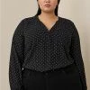 TORRID Harper Georgette Pullover Long Sleeve Blouse -Cheap Torrid Shop 19665582 02599 hi