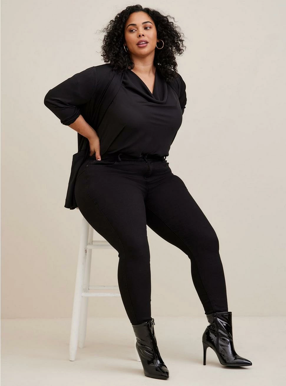 TORRID Georgette Cowl Neck Short Sleeve Blouse 4 TORRID Georgette Cowl Neck Short Sleeve Blouse - Image 2