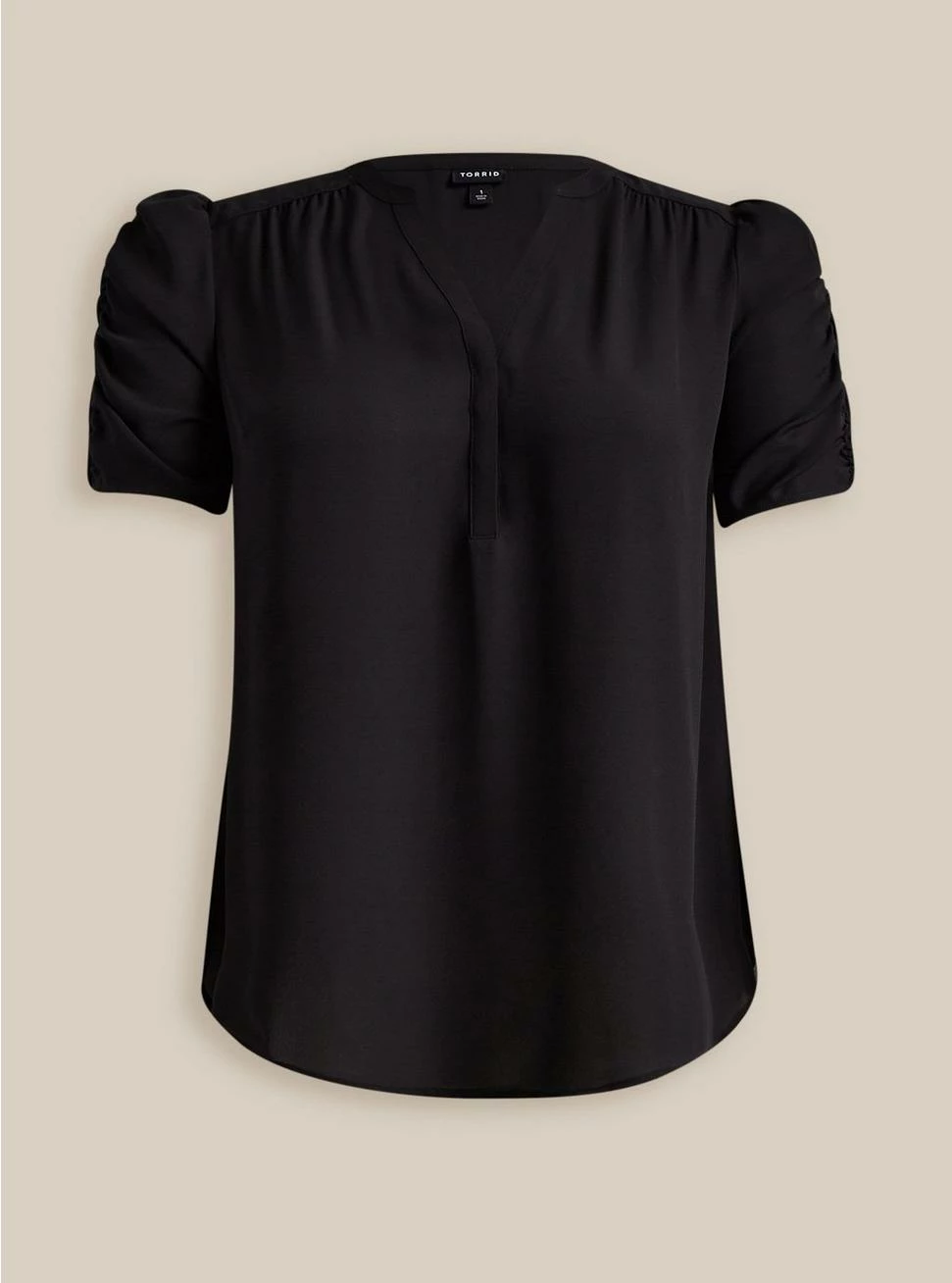 TORRID Harper Georgette Ruched Short Sleeve Blouse 7 TORRID Harper Georgette Ruched Short Sleeve Blouse - Image 5