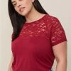 TORRID Super Soft Lace Mix Sweetheart Raglan Tee