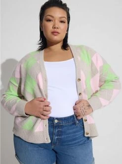 TORRID Vegan Cashmere Cardigan V-Neck Drop Shoulder Sweater