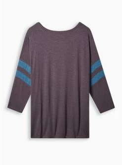 Null Skull Classic Fit Super Soft Slub Crew Neck Long Sleeve Drop Shoulder Tee -Cheap Torrid Shop 19672948 07497 av2