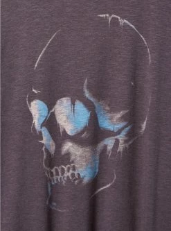 Null Skull Classic Fit Super Soft Slub Crew Neck Long Sleeve Drop Shoulder Tee -Cheap Torrid Shop 19672948 07497 av3