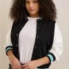 TORRID Fleece Faux Leather Sleeve Varsity Bomber Jacket -Cheap Torrid Shop 19673503 00684 hi