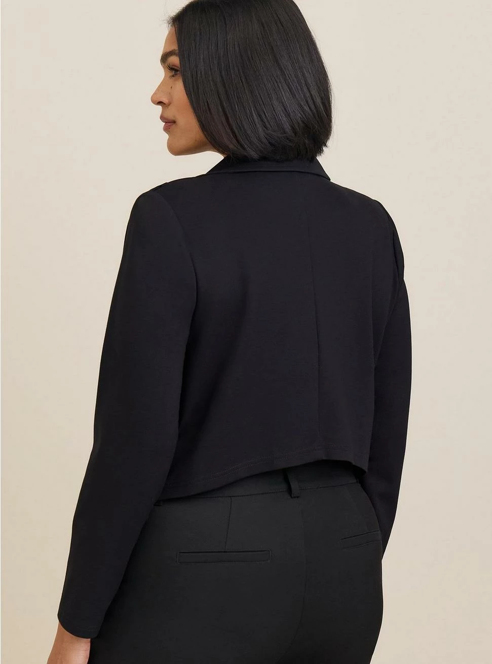 TORRID Lightweight Ponte Crop Military Blazer 5 TORRID Lightweight Ponte Crop Military Blazer - Image 3