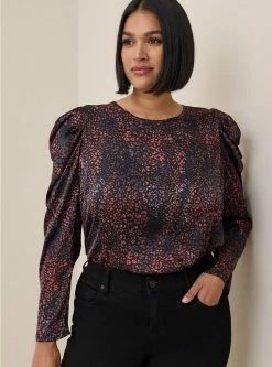 TORRID Satin Puff Long Sleeve Top