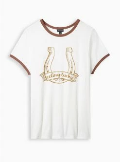 Null Feeling Classic Fit Rib Crew Neck Ringer Tee