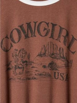 Null Feeling Classic Fit Rib Crew Neck Ringer Crop Tee -Cheap Torrid Shop 19731451 00136 av3