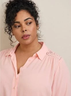 TORRID Madison Shirring And Embroidered Long Sleeve Shirt 10 TORRID Madison Shirring And Embroidered Long Sleeve Shirt -Cheap Torrid Shop 40030128 07094 av3