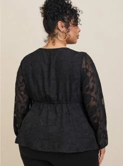 TORRID Babydoll Clip Floral Long Sleeve Top 8 TORRID Babydoll Clip Floral Long Sleeve Top -Cheap Torrid Shop 40030137 00684 av2