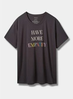 Null Empathy Relaxed Fit Signature Jersey Crew Neck Split Tee