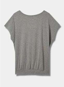 Null Moon Phase Relaxed Fit Super Soft Slub Crew Neck Dolman Banded Foil Tee -Cheap Torrid Shop 40035210 00147 av2