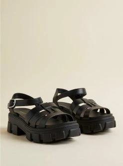 TORRID Lug Fisherman Block Heel Sandal (WW)