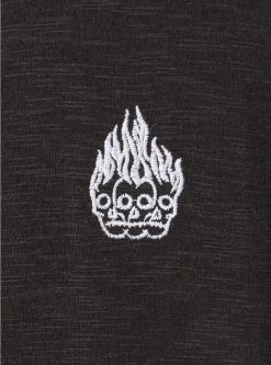 Null Flame Skull Vintage Crew Neck Embroidery Tee -Cheap Torrid Shop 40050000 00684 av3