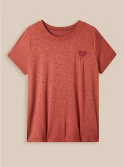 Null Peace Heart Vintage Crew Neck Embroidery Tee