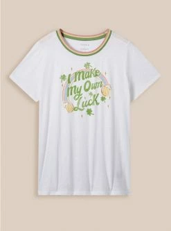 Null My Own Luck Classic Fit Cotton Crew Neck Ringer Tee