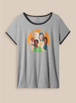 Null #TORRIDSTRONG We Can Classic Fit Cotton Jersey Crew Neck Ringer Tee