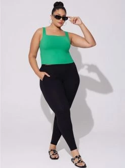 TORRID Full Length Signature Waist Back Lattice Pocket Legging -Cheap Torrid Shop 40050257 00684 av1