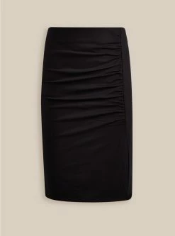 TORRID Midi Studio Luxe Ponte Cinched Pencil Skirt -Cheap Torrid Shop 40050393 00684 flat