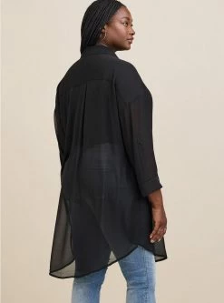TORRID Chiffon Shirt Kimono -Cheap Torrid Shop 40055213 00684 av2